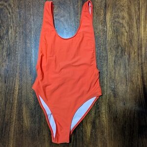 Misguided Orange One-Piece Swimsuit